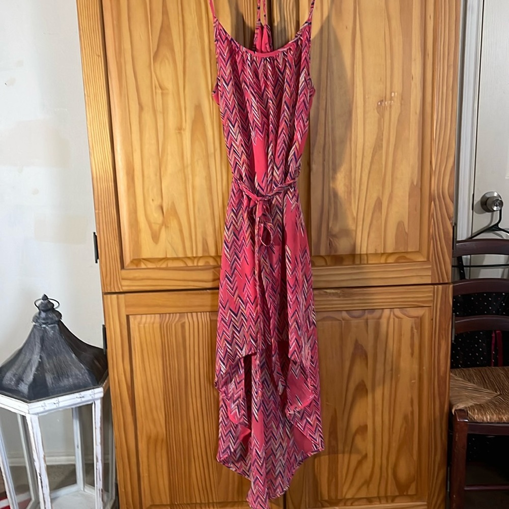 Colorful high low dress